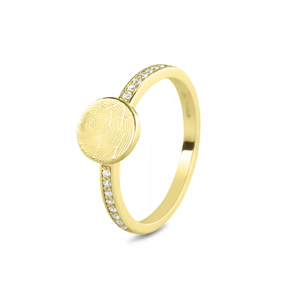 Gem Signet Disk Ring