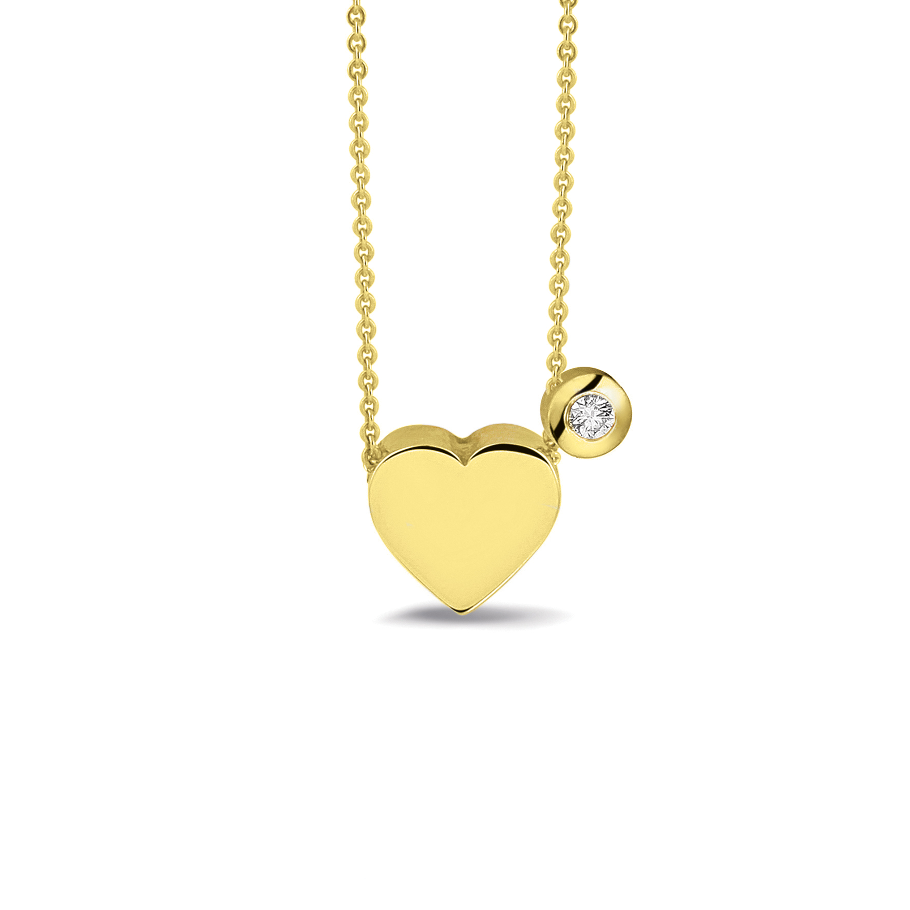 Mini heart necklace with stone