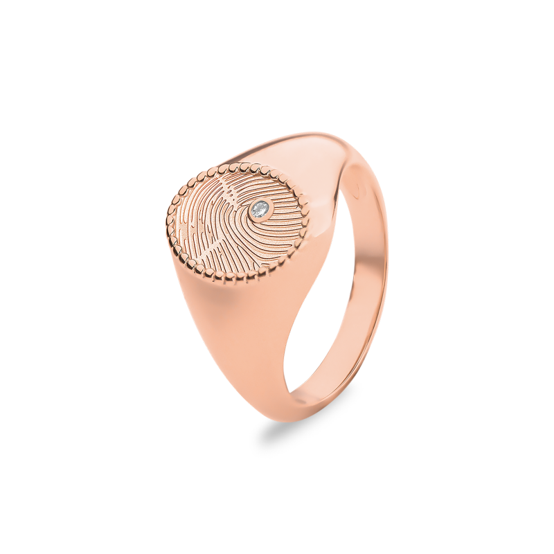 Oval Signet Ring Diamond - Image 3