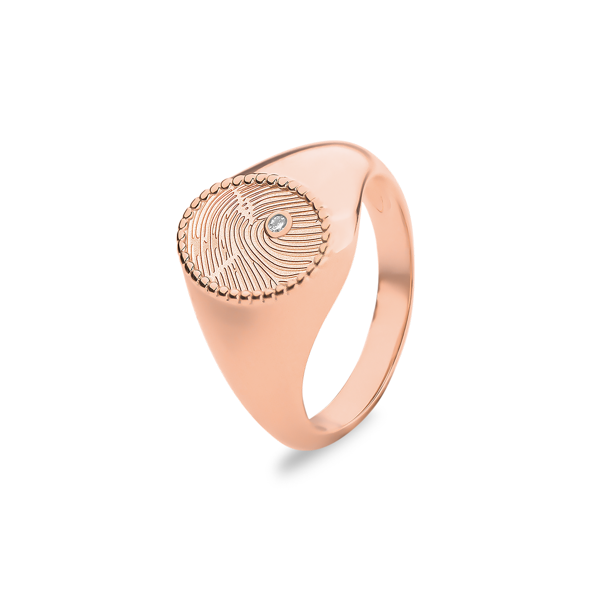 Oval Signet Ring Diamond - Image 3