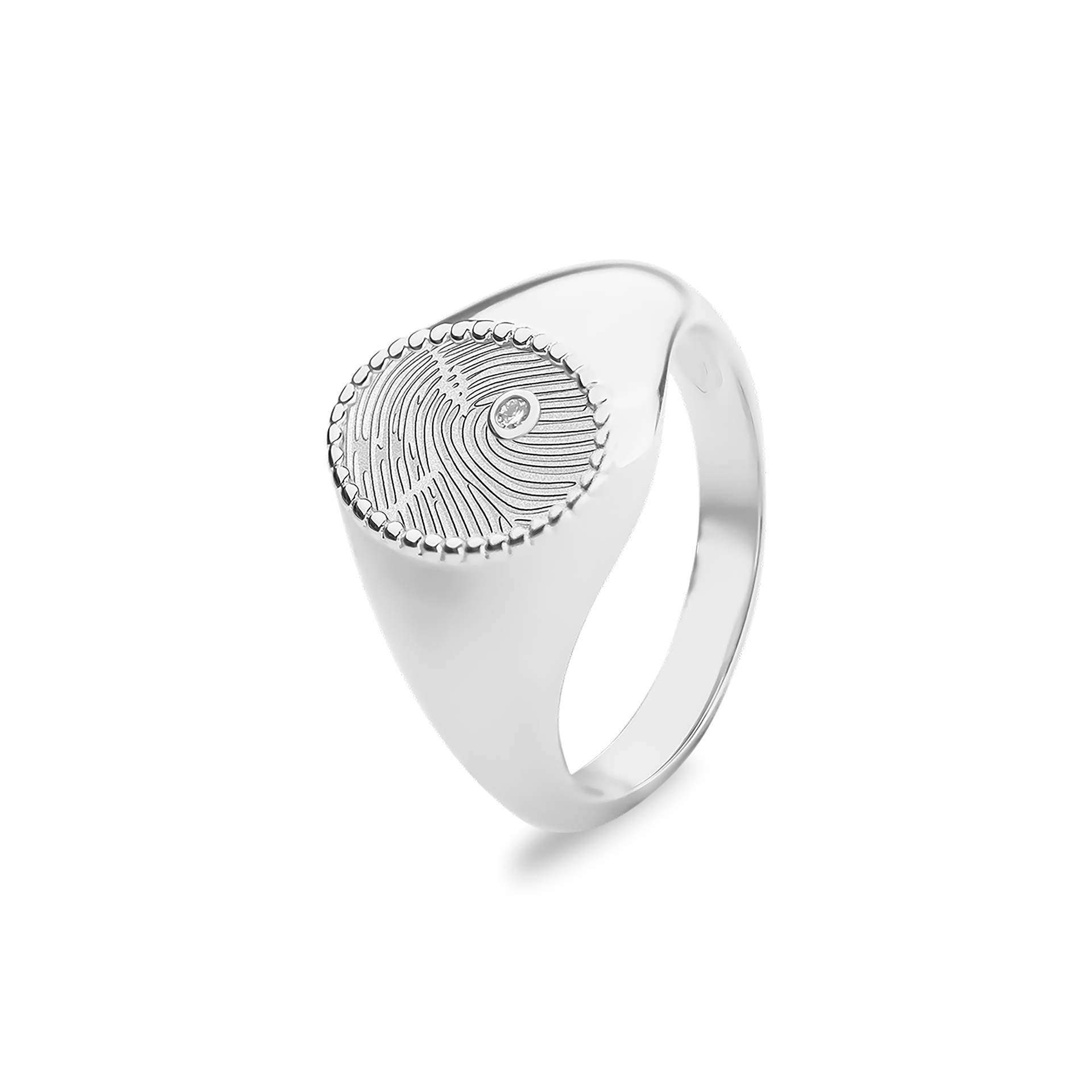 Oval Signet Ring Diamond - Image 2